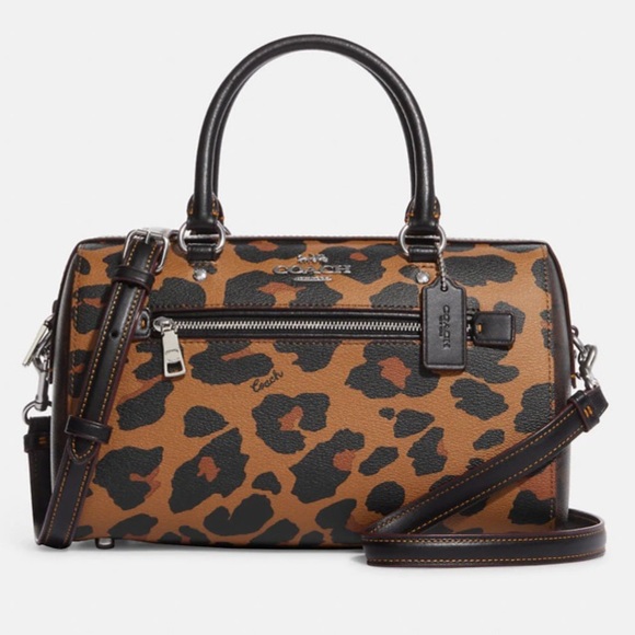Coach Satchel with Leopard print - Picture 1 of 10